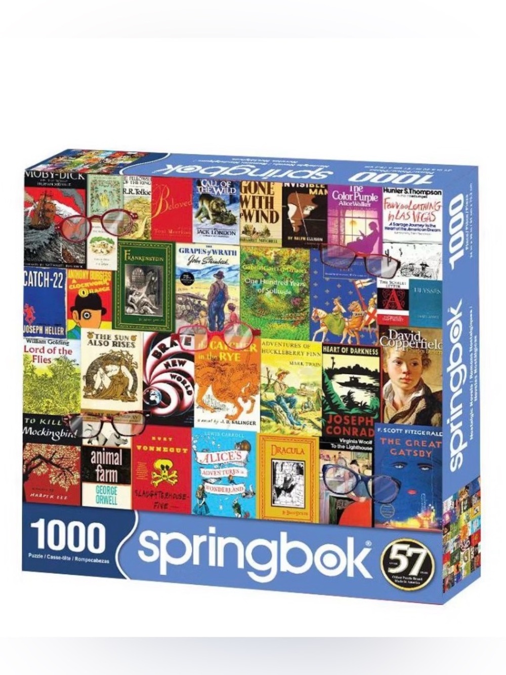Springbok 1000-Piece Classic Nostalgic Novels Book Jigsaw Puzzle Complete